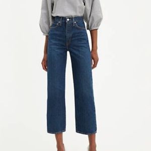 Levi's Ribcage Straight Jeans / Indigo Hemp NWT 30